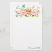 バラ園 | ひなパーソナライズされた形 便箋 (正面/裏面)