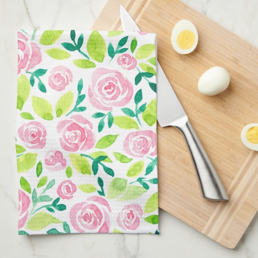 バラ園 キッチンタオル (四つ折り)