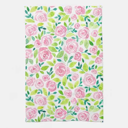バラ園 キッチンタオル (縦)