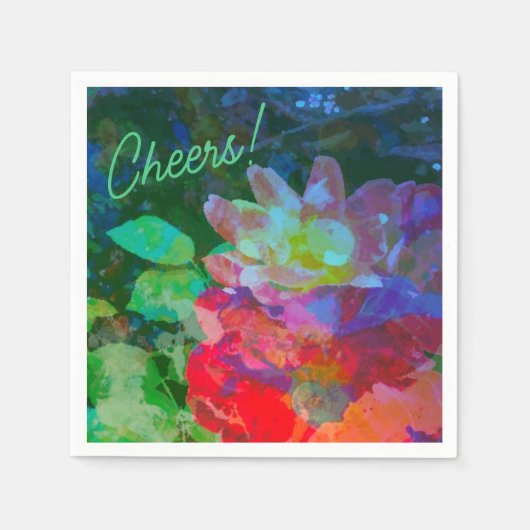 バラ園 スタンダードカクテルナプキン (正面)