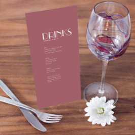 バラ園 |ダークバラ結婚のドリンクのメニュー メニュー