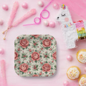 バラ園 ペーパープレート (パーティー)