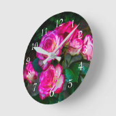 バラ園 ラウンド壁時計 (傾斜)