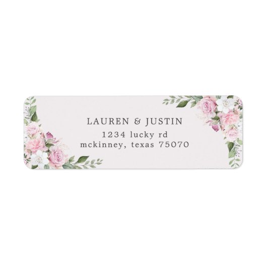 バラ園 |差出人住所ラベル ラベル (正面)
