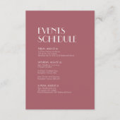 バラ園 |暗いバラ結婚のスケジュール エンクロージャーカード (正面)