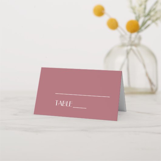 バラ園 |暗いバラ結婚の座席表テント プレイスカード (正面)