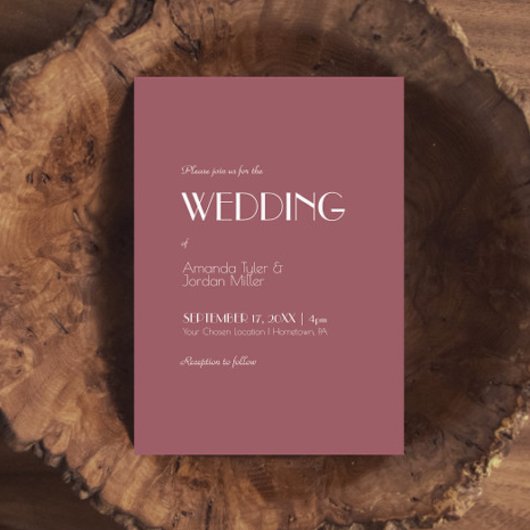 バラ園 |暗いバラ結婚式招待状 招待状