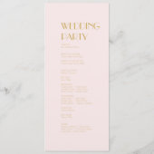 バラ園 |暗いバラ結婚式 プログラム (裏面)