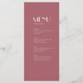 バラ園 |濃いバラ結婚のメニュー メニュー (正面)