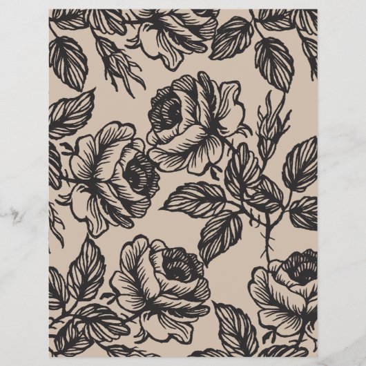 バラ園 |素朴 DIY封筒ライナー チラシ (正面)