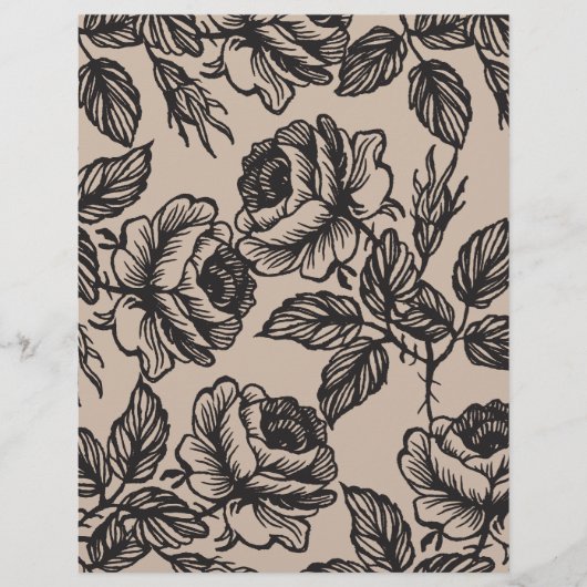 バラ園 |素朴 DIY封筒ライナー チラシ (正面)