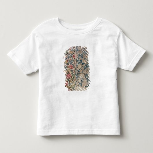 'バラ'壁紙デザイン(鉛筆と紙のw/c) トドラーTシャツ (正面)