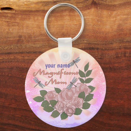 バラ壮麗なママ キーホルダー (正面)