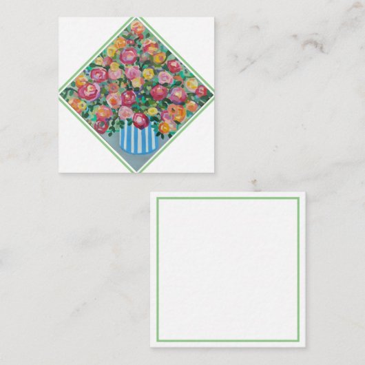 バラ外装カードの花瓶 エンクロージャーカード (正面/裏面)