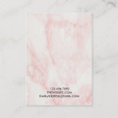 バラ大理石イヤリングディスプレイカード 名刺 (裏面)