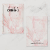 バラ大理石イヤリングディスプレイカード 名刺 (正面/裏面)