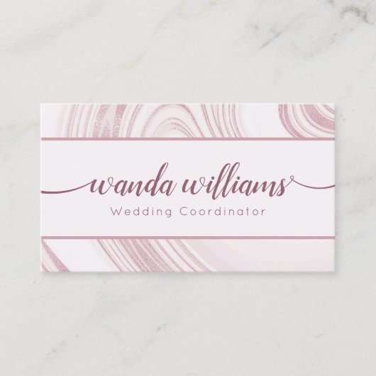 バラ大理石手書き書道名刺 名刺 (正面)