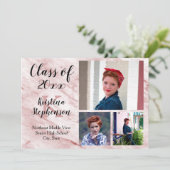 バラ大理石3フォトスクール卒業発表 招待状 (スタンド正面)