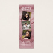 バラ大理石3写真歌葬儀祈りの言葉しおり (正面)