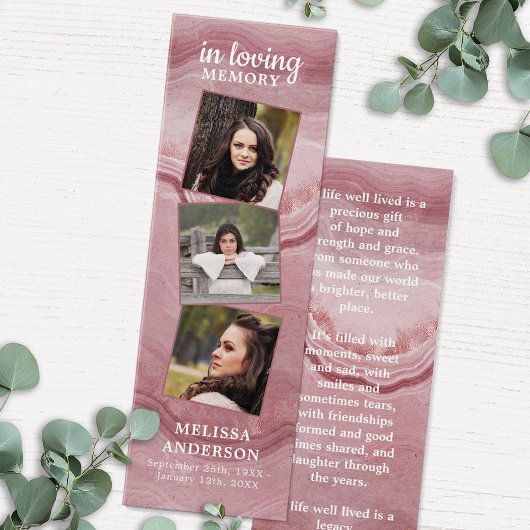 バラ大理石3写真歌葬儀祈りの言葉しおり