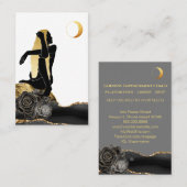 *~*バラ女神ブラック金ゴールドグリッタームーン 名刺 (正面/裏面)