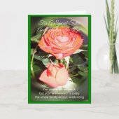 バラ姉妹と夫パーソナライズされた記念日 カード (正面)