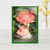 バラ姉妹と夫パーソナライズされた記念日 カード (黄色い花)