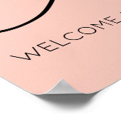 バラ婚約パーティウェルカムサイン ポスター (角)