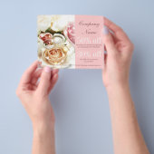 バラ婚約リング結婚の写真家 チラシ (手)