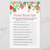 バラ子供部屋ライムクイズベビーシャワーゲーム (正面)