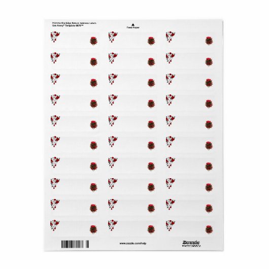 バラ宛名ラベル ラベル (フルシート)
