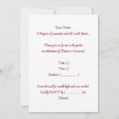 バラ室 | ローズウォーターのグロー 招待状 (裏面)