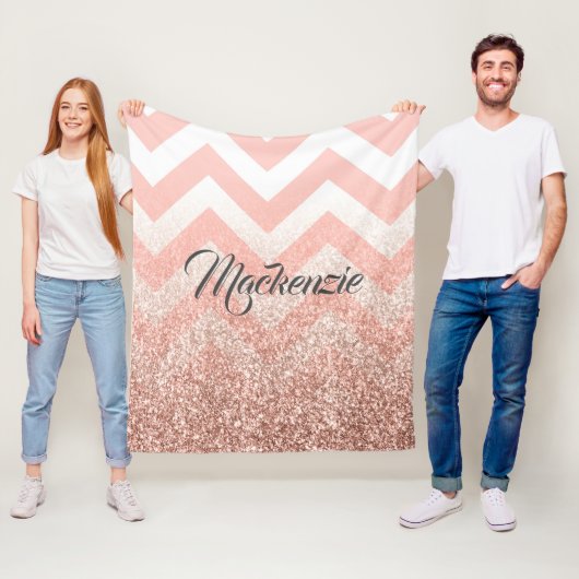 バラ山形とグリッター フリースブランケット (インサイチュ)