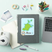 バラ島 スコットランド 地図 シール (iPadカバー)