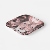 バラ幾何ライオン頭 ペーパープレート (傾斜あり)