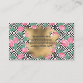 バラ幾何学的パターン |ゴールド・フォイル 予約カード (裏面)