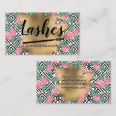 バラ幾何学的パターン |ゴールド・フォイル 予約カード (正面/裏面)