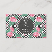 バラ幾何学的パターン 名刺 (正面)