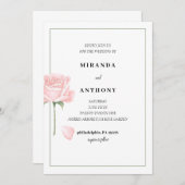 バラ庭園の結婚式招待状 招待状 (正面/裏面)