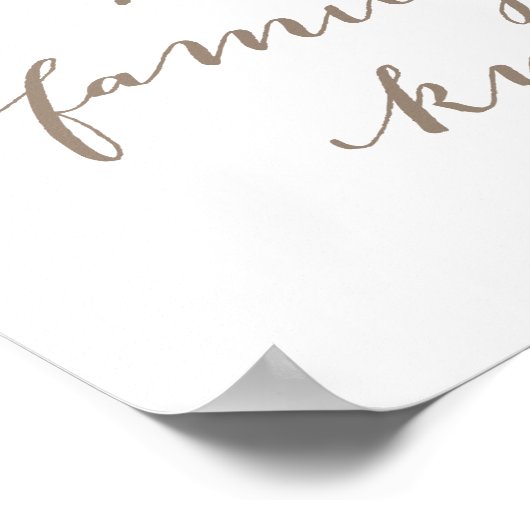 バラ庭園の結婚式標識 |サイドではなくシートを選ぶ ポスター (角)