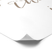 バラ庭園の結婚式標識 |サイドではなくシートを選ぶ ポスター (角)