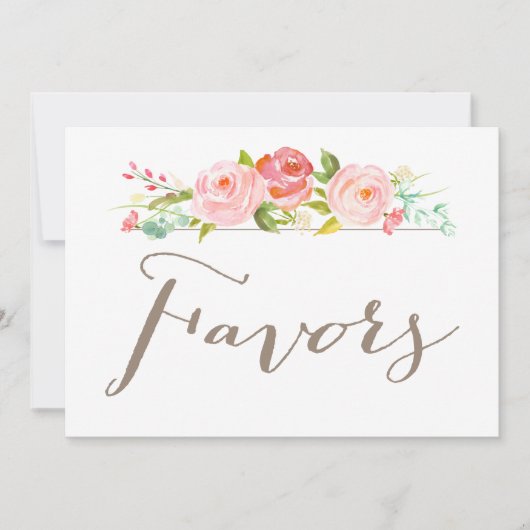 バラ庭園の結婚式親善署名 招待状 (正面)