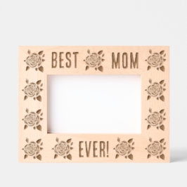 バラ彫刻母親用フレーム レーザー彫刻フレーム