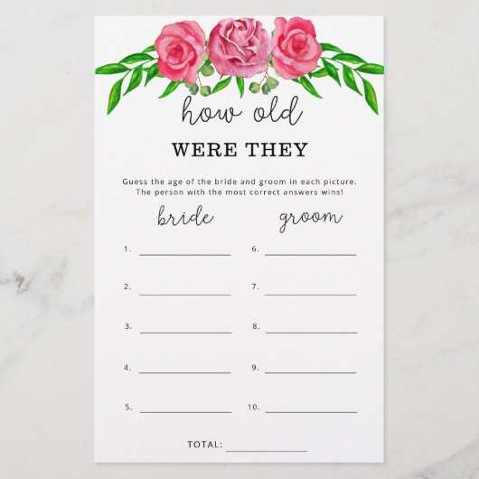 バラ彼らは何歳だったブライダルゲーム (正面)