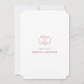 バラ恋しく思金ゴールドからMrsブライダルシャワーバチェロレッテ 招待状 (裏面)