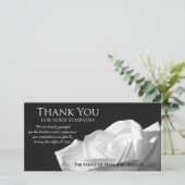 バラ悔やみや弔慰サンキューメモリアルフォトカード サンキューカード (スタンド正面)