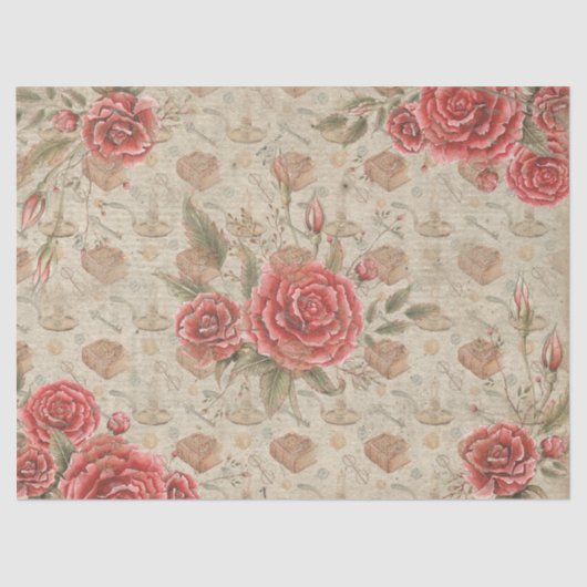 バラ愛好家のティッシュペーパー 薄葉紙 (正面)