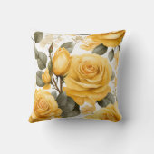 「バラ愛好家イエロー」 クッション (裏面)