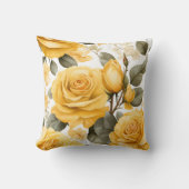 「バラ愛好家イエロー」 クッション (正面)