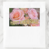 バラ愛~ありがとうステッカー 長方形シール (バッグ)